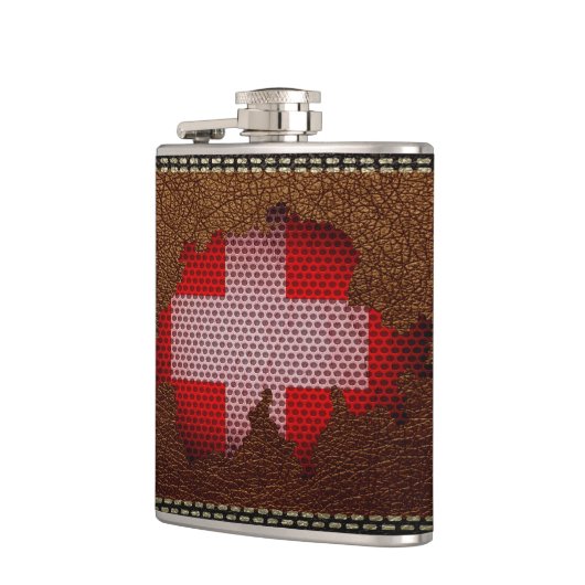 Flasques Drapeau et carte Suisse (Gauche)