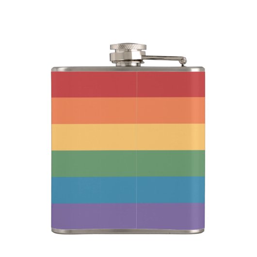 Flasques Drapeau gay pride en cuir (Dos)