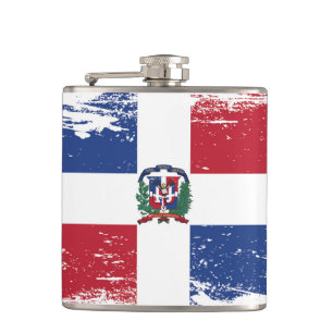 Flasques Drapeau grunge de la République Dominicaine