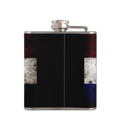 Flasques Drapeau grunge noir de la Croatie (Dos)