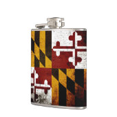 Flasques Drapeau grunge noir d'état du Maryland (Gauche)