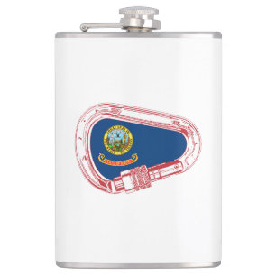Flasques Drapeau Idaho Escalade carabiner