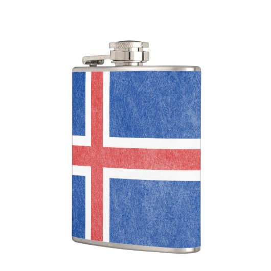 Flasques Drapeau Islande Grunge (Gauche)