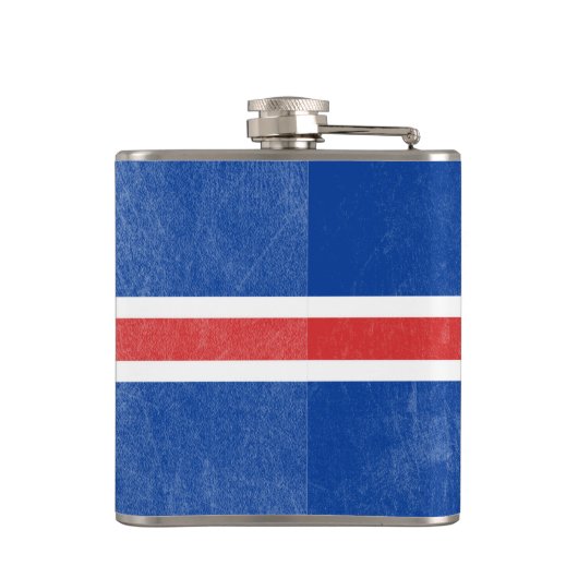 Flasques Drapeau Islande Grunge (Dos)