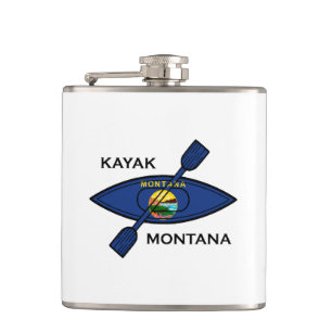 Flasques Drapeau Kayak Montana