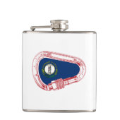 Flasques Drapeau Kentucky Escalade carabiner (Devant)