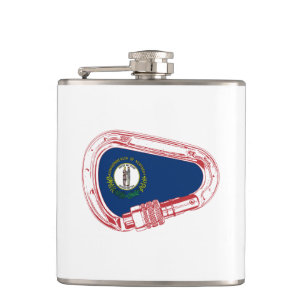 Flasques Drapeau Kentucky Escalade carabiner