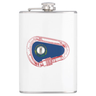 Flasques Drapeau Kentucky Escalade carabiner