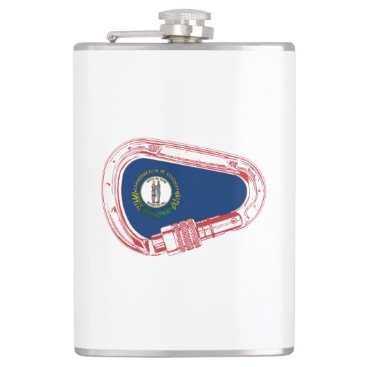 Flasques Drapeau Kentucky Escalade carabiner (Devant)