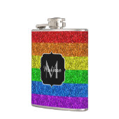 Flasques Drapeau LGBT vibrante parties scintillant arc-en-c (Gauche)