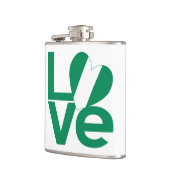 Flasques Drapeau nigérian en forme de cœur LOVE vert (Gauche)