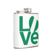 Flasques Drapeau nigérian en forme de cœur LOVE vert (Droite)