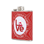 Flasques Drapeau Red LOVE du Groenland Personnalisé (Gauche)