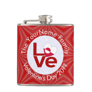 Flasques Drapeau rouge Groenland PERSONNALISÉ Amour