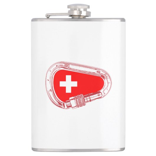 Flasques Drapeau Suisse Escalade carabiner (Devant)