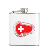 Flasques Drapeau Suisse Escalade carabiner (Devant)