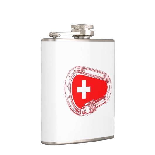 Flasques Drapeau Suisse Escalade carabiner (Droite)