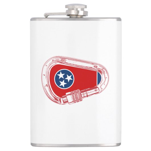 Flasques Drapeau Tennessee Escalade carabiner (Devant)