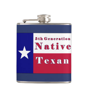 Flasques Drapeau texan natif de 5e génération