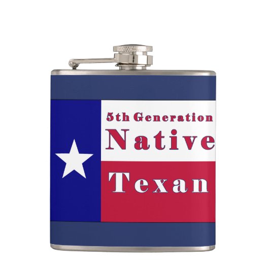 Flasques Drapeau texan natif de 5e génération (Devant)