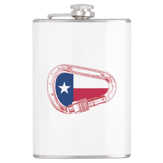 Flasques Drapeau Texas Escalade carabiner (Devant)