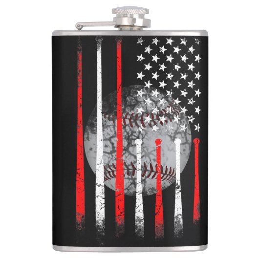 Flasques Drapeau USA de baseball Drapeau américain Vintage (Devant)