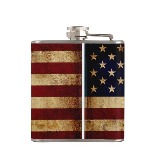 Flasques Drapeau USA / Grunge (Dos)