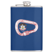 Flasques Drapeau Utah Escalade carabiner (Devant)