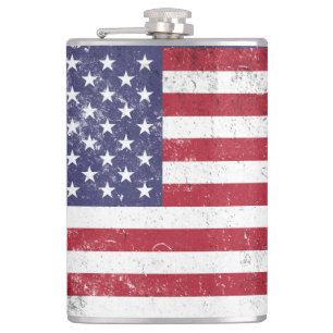 Flasques Drapeau vintage USA Patriotique Américain Rouge Bl