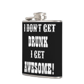 Flasques Drôle Black White Drunk Citation Gras Texte (Gauche)