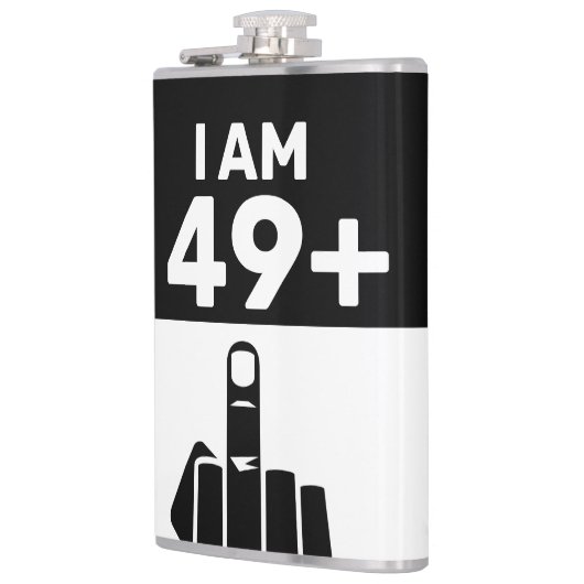 Flasques Drôle cadeau 50e anniversaire, 49 Plus un (Gauche)