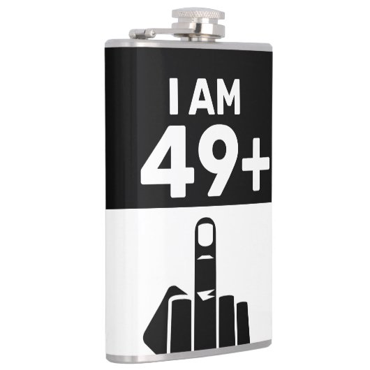 Flasques Drôle cadeau 50e anniversaire, 49 Plus un (Droite)
