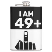 Flasques Drôle cadeau 50e anniversaire, 49 Plus un (Devant)