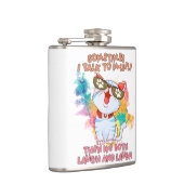 Flasques Drôle chat parler à lui-même - mignon et humoristi (Droite)