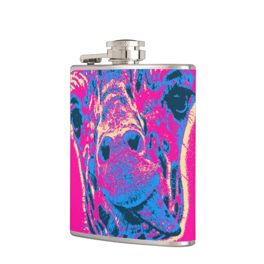 Flasques Drôle Giraffe Sticking out son langue (Gauche)