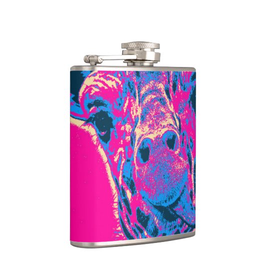 Flasques Drôle Giraffe Sticking out son langue (Droite)