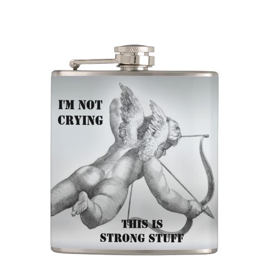 Flasques Drôle Heart-break Remedy Cupid Flask (Devant)