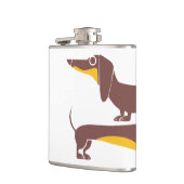 Flasques Drôle mignon dachshund pour parent chien long (Gauche)