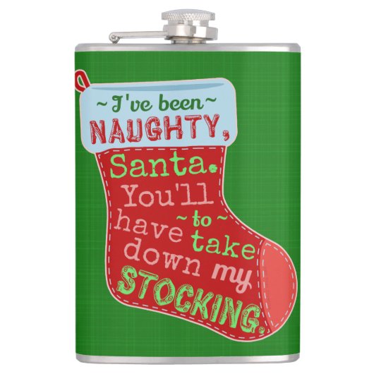 Flasques Drôle Noël Naughty Santa Claus Stocker Plaisanteri (Devant)