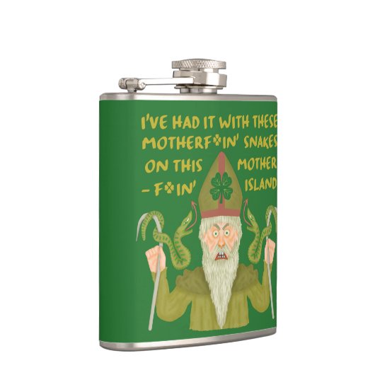 Flasques Drôle Saint Patrick's Day Snakes Joke Green Irish (Droite)
