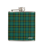 Flasques Duffy Tartan Monogramme vert brillant Plaid (Devant)