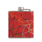 Flasques Dynamic Red Abstract Geometric Monogram (Dos)