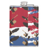 Flasques Eagle Bird USA Patriotic American Flag (Dos)