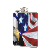 Flasques Eagle chauve patriotique avec le drapeau américain (Gauche)