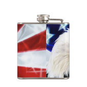 Flasques Eagle chauve patriotique avec le drapeau américain (Dos)