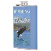 Flasques Eagle chauve plongeant - le Wyoming (Gauche)