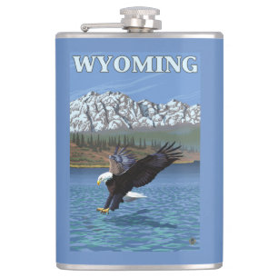 Flasques Eagle chauve plongeant - le Wyoming