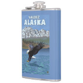 Flasques Eagle chauve plongeant - Valdez, Alaska (Gauche)