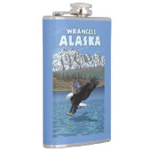 Flasques Eagle chauve plongeant - Wrangell, Alaska (Droite)