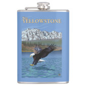 Flasques Eagle chauve plongeant - Yellowstone occidental, (Devant)